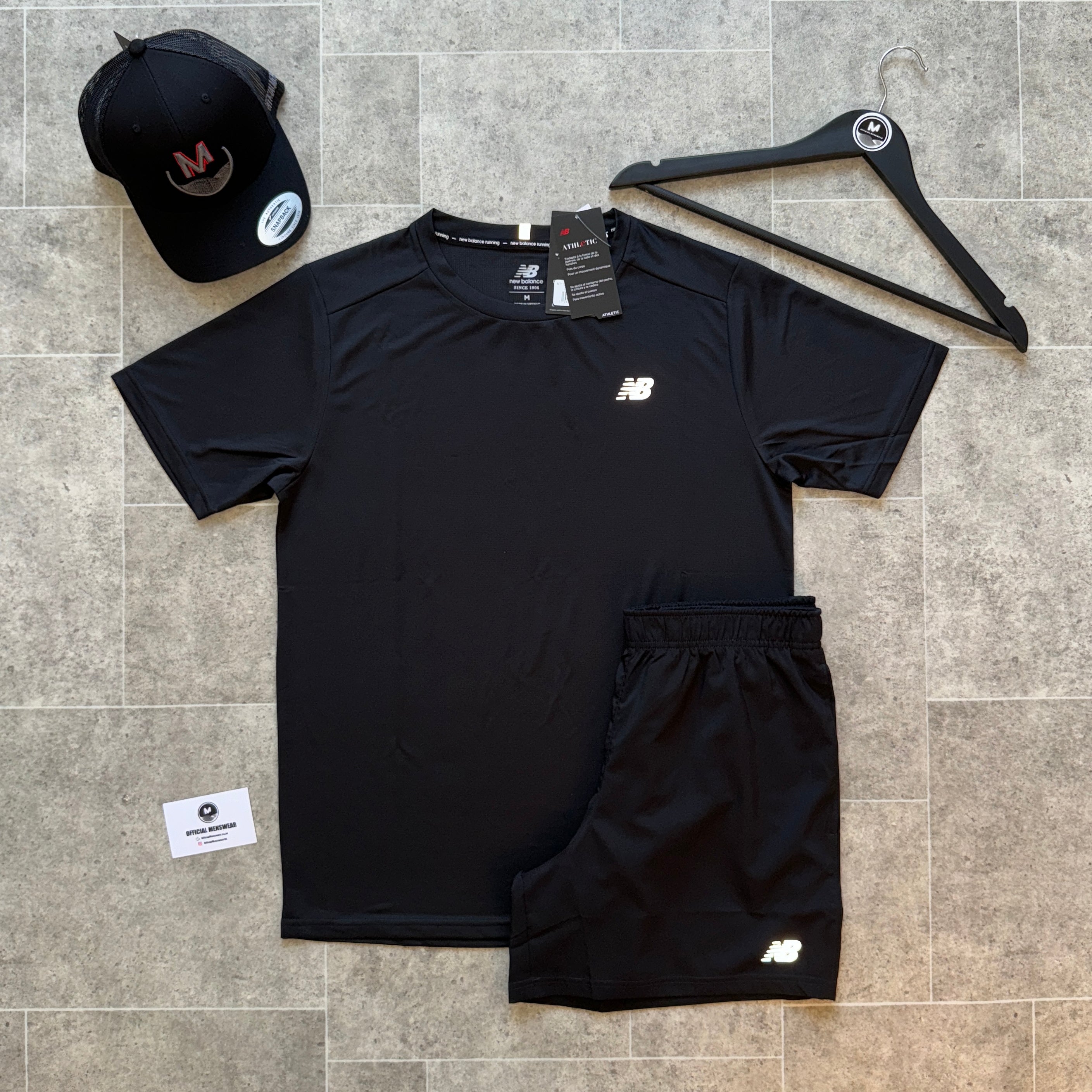 NEW BALANCE CORE RUN SET - BLACK – Official Menswear UK
