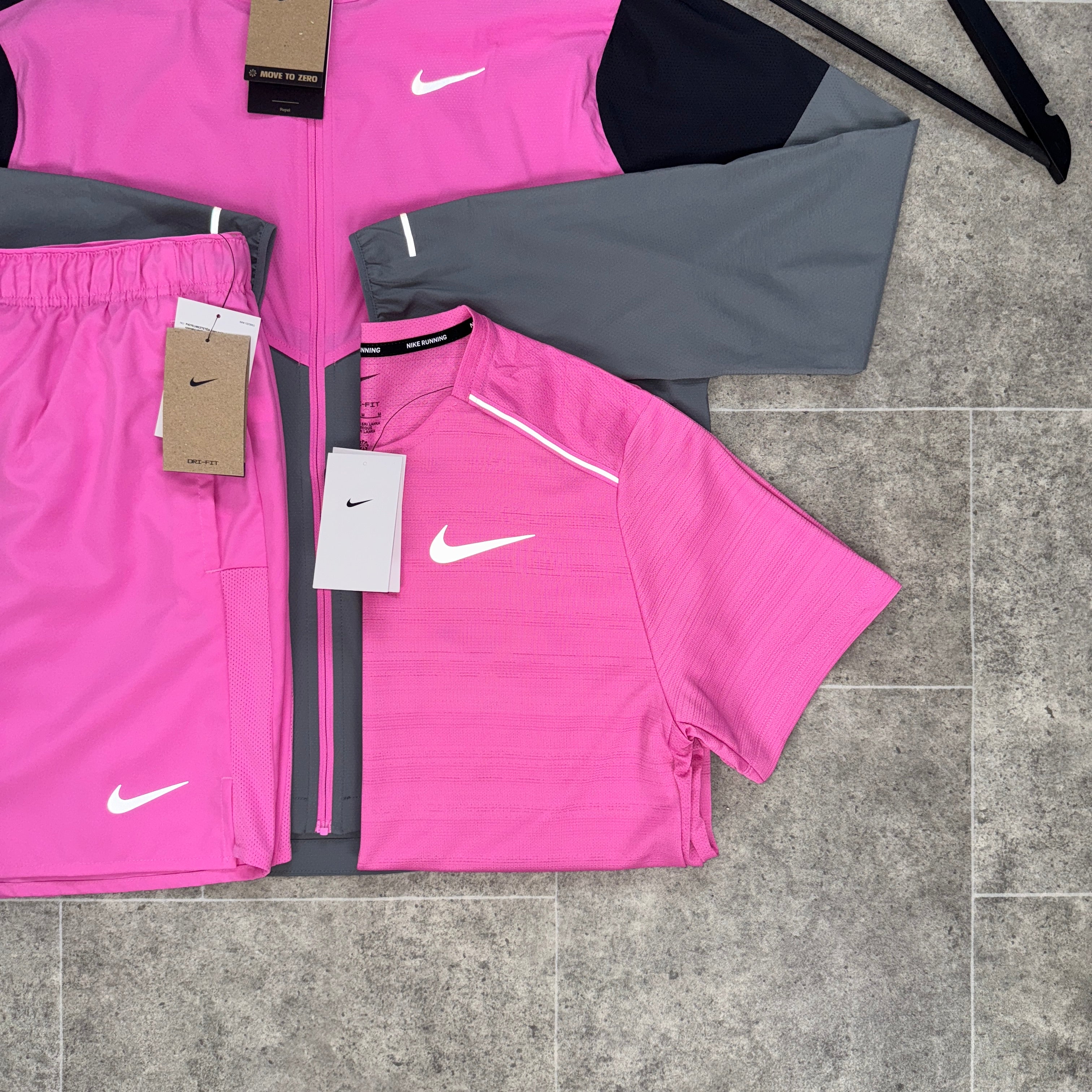 supreme nike trail running jacket pink