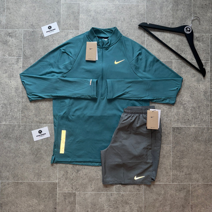 NIKE RUNNING DIVISION ZIP SET - TURQUOISE/GREY