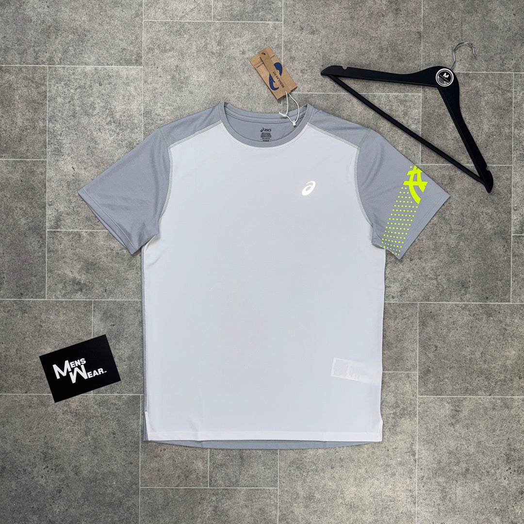Asics icon T-Shirt & Shorts Set - Neon/Grey