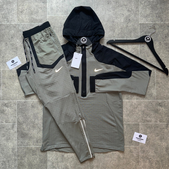 NIKE RUNNING DIVISION LONG SLEEVE SET - GREY/BLACK