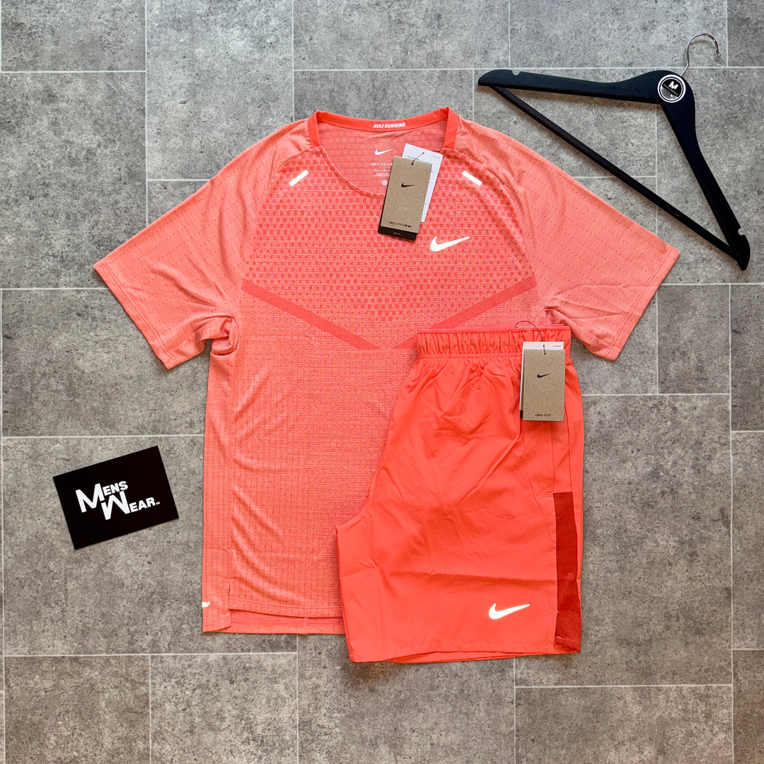 Nike dri-fit ADV techknit x challenger set Salmon – Official