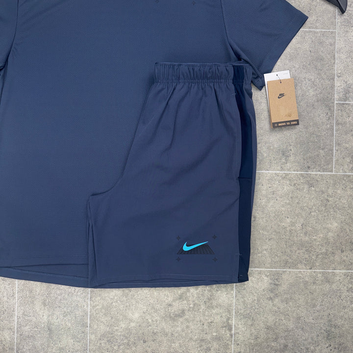 Nike Graphic Miler x Challenger Shorts Set - Thunder Blue