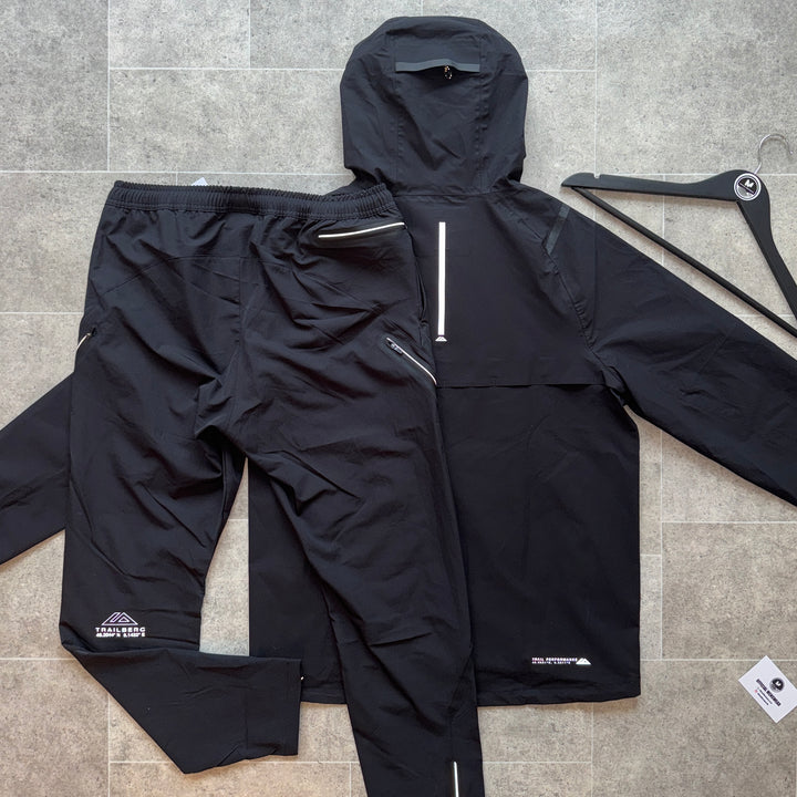 TRAILBERG TECH WATERPROOF JACKET TRACKSUIT - BLACK