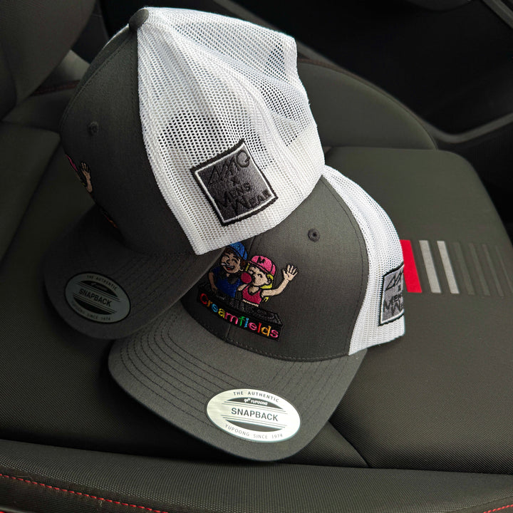 Creamfields 2025 Collab Cap ‘AMQ x OMW’ - Grey/white