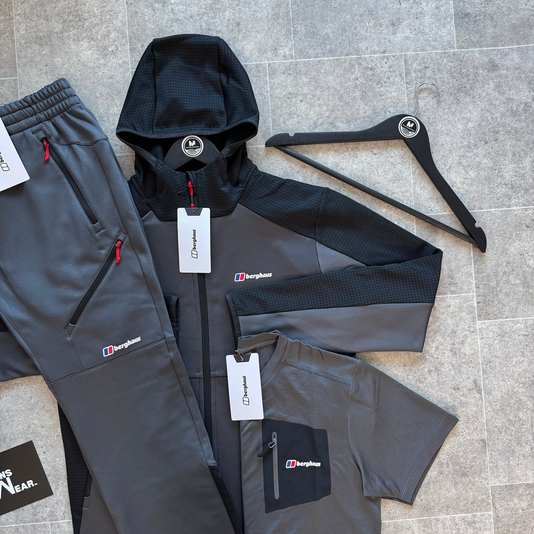 Berghaus Slidey Full Zip Hoodie Tri-Set - Grey