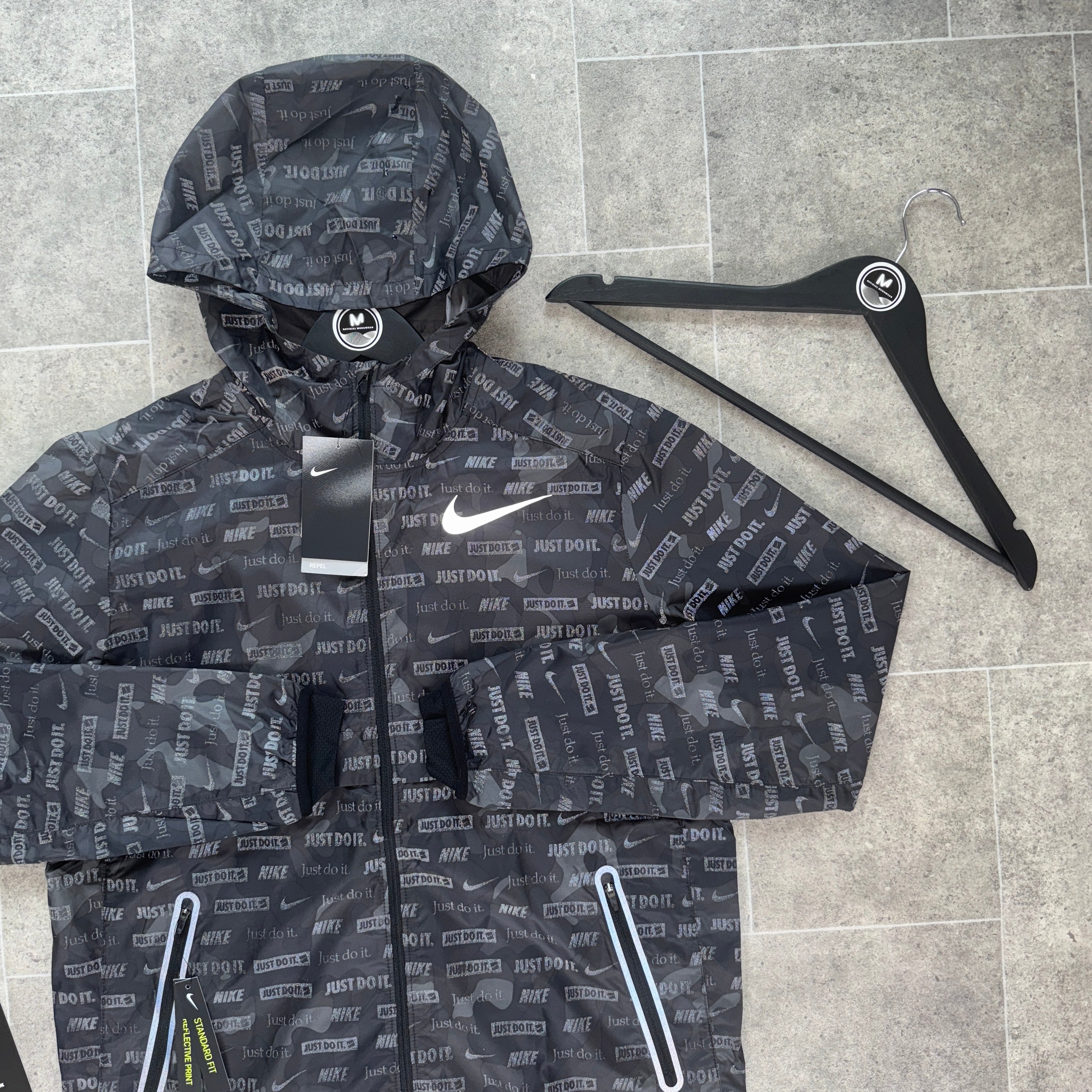 nike reflective windbreaker jacket