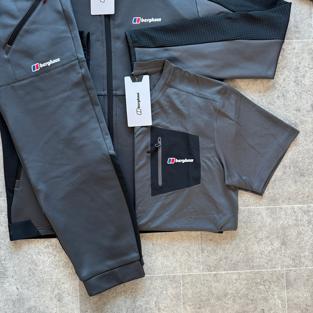 Berghaus Slidey Full Zip Hoodie Tri-Set - Grey