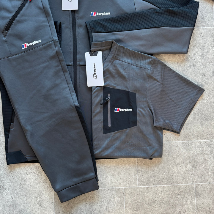 Berghaus Slidey Full Zip Hoodie Tri-Set - Grey