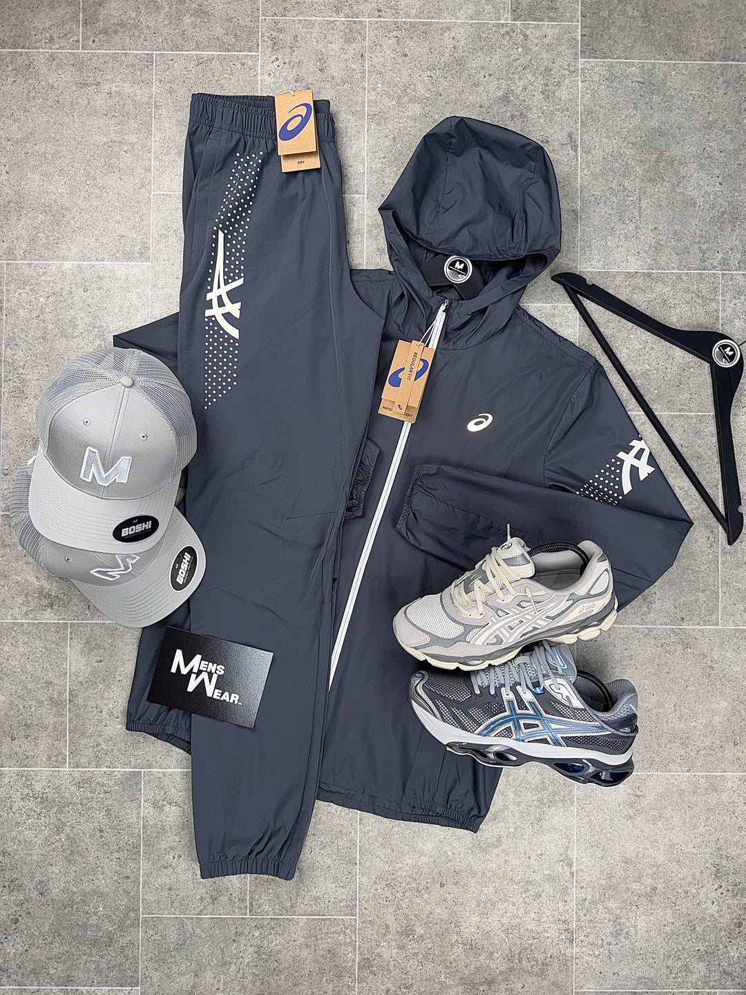 Asics Icon Tracksuit - Charcoal