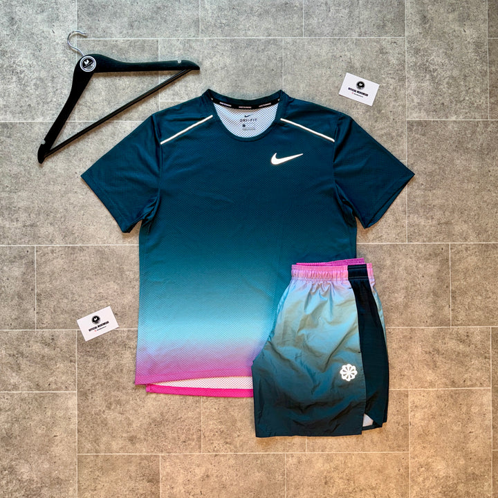 NIKE RUNNING GRADIENT SET - PINK/TURQUOISE