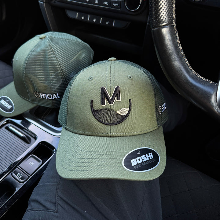OMW ‘Grid’ Cap - Khaki/Ivory